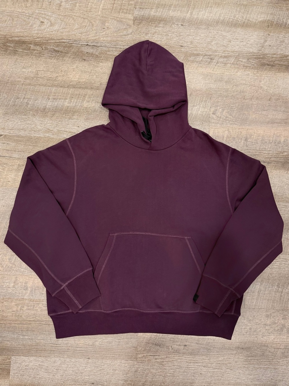 Rag & Bone City Cotton Relaxed Hoodie Men’s XXL Dark Cranberry Streetwear Baggy - Picture 2 of 10